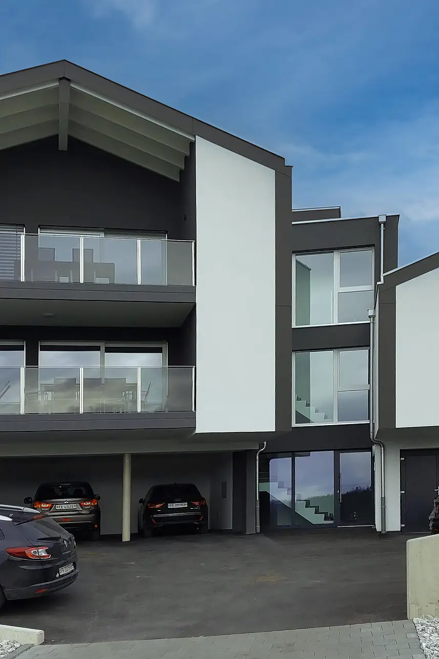 Façade d'un nouveau bâtiment.